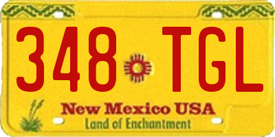 NM license plate 348TGL