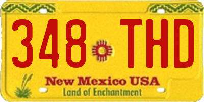 NM license plate 348THD