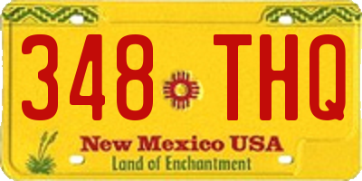 NM license plate 348THQ