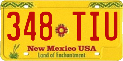 NM license plate 348TIU