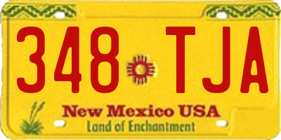 NM license plate 348TJA