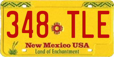 NM license plate 348TLE