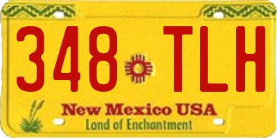 NM license plate 348TLH