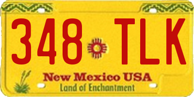 NM license plate 348TLK