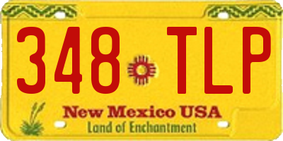 NM license plate 348TLP