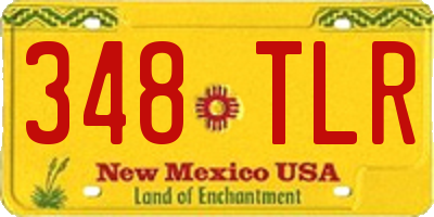 NM license plate 348TLR