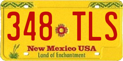 NM license plate 348TLS