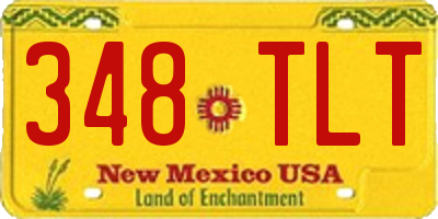 NM license plate 348TLT