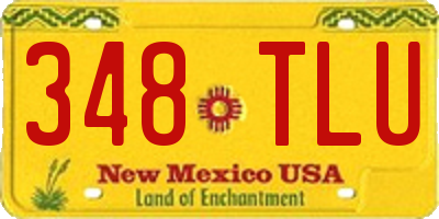 NM license plate 348TLU