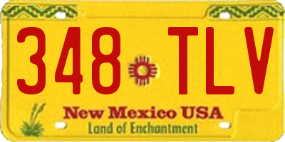 NM license plate 348TLV