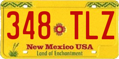 NM license plate 348TLZ