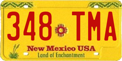 NM license plate 348TMA
