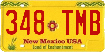 NM license plate 348TMB