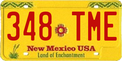 NM license plate 348TME