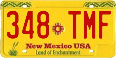 NM license plate 348TMF