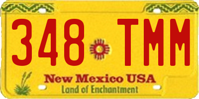 NM license plate 348TMM