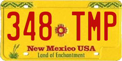 NM license plate 348TMP