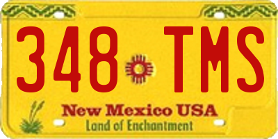 NM license plate 348TMS