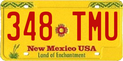 NM license plate 348TMU