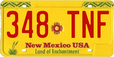 NM license plate 348TNF