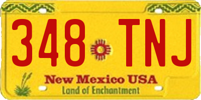 NM license plate 348TNJ