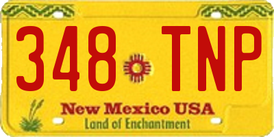 NM license plate 348TNP