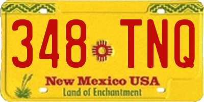 NM license plate 348TNQ