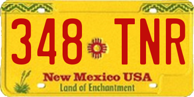 NM license plate 348TNR