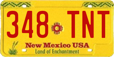 NM license plate 348TNT