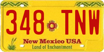NM license plate 348TNW