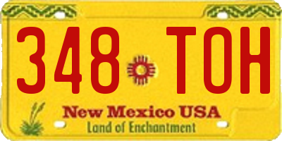 NM license plate 348TOH