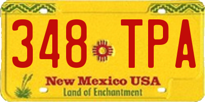 NM license plate 348TPA