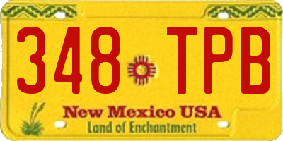NM license plate 348TPB