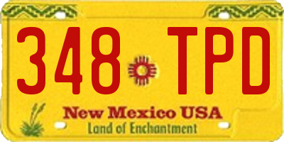 NM license plate 348TPD