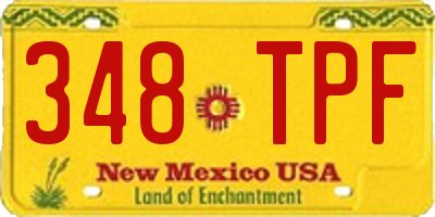 NM license plate 348TPF