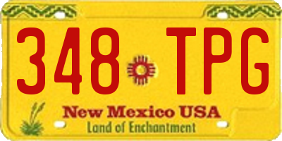 NM license plate 348TPG
