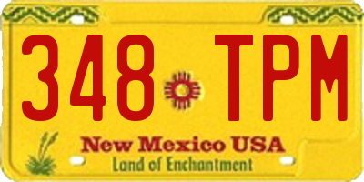 NM license plate 348TPM