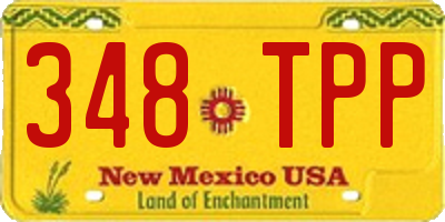 NM license plate 348TPP