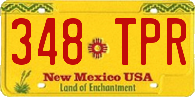 NM license plate 348TPR