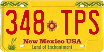 NM license plate 348TPS