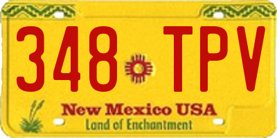 NM license plate 348TPV