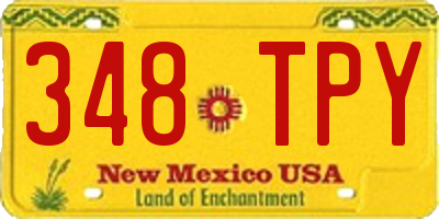 NM license plate 348TPY