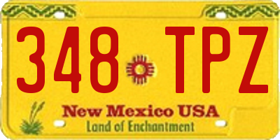 NM license plate 348TPZ