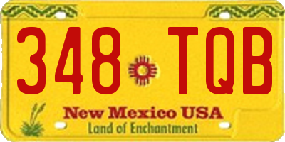 NM license plate 348TQB
