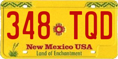 NM license plate 348TQD