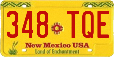 NM license plate 348TQE