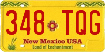 NM license plate 348TQG