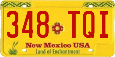 NM license plate 348TQI