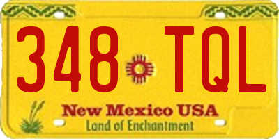 NM license plate 348TQL