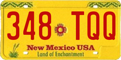 NM license plate 348TQQ